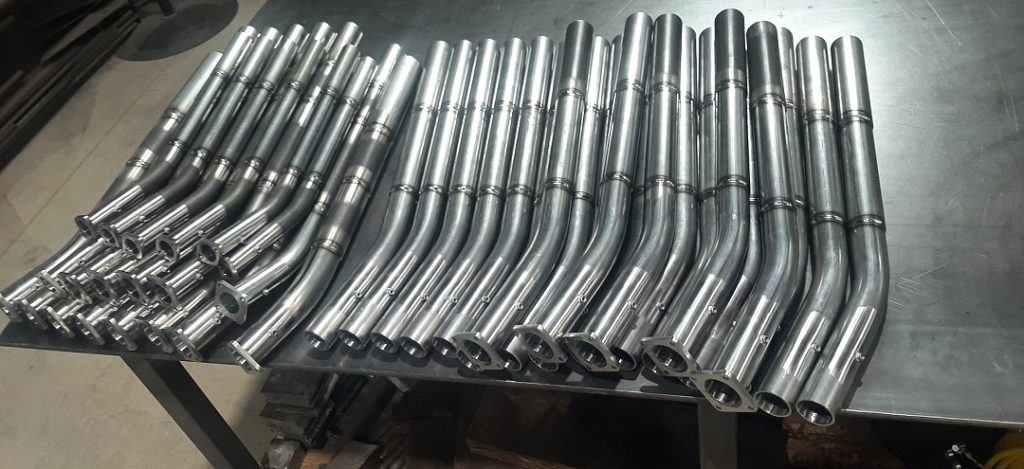 exhaust header pipe polishing