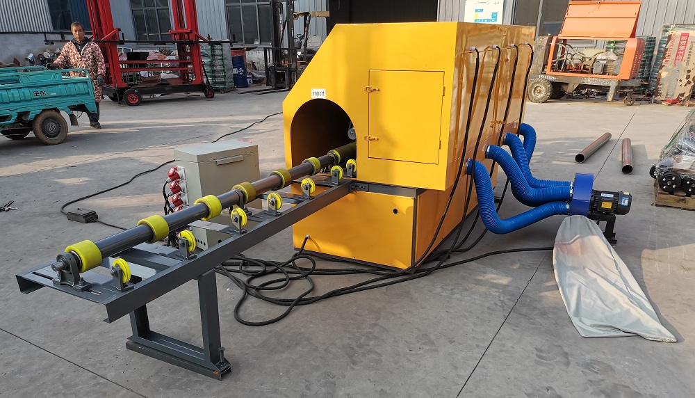 Fire fighting grooving pipe polishing machine