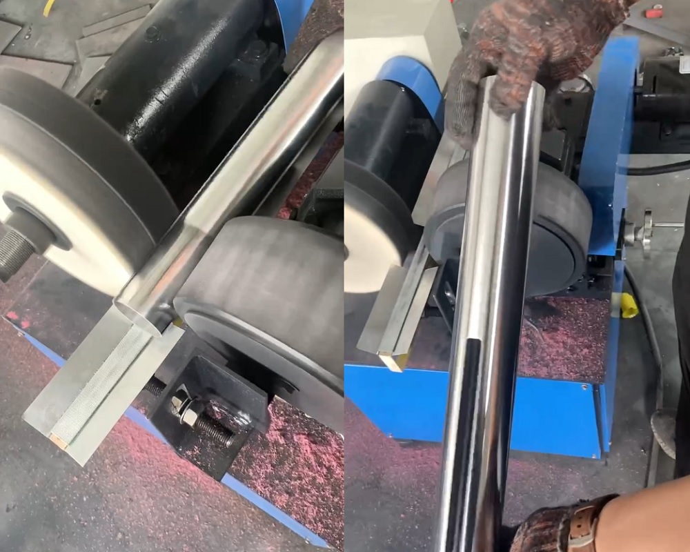 Aluminium pipe polishing machine