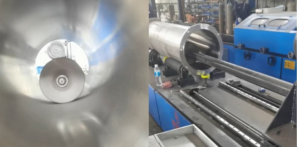 Flange pipe inner polishing machine
