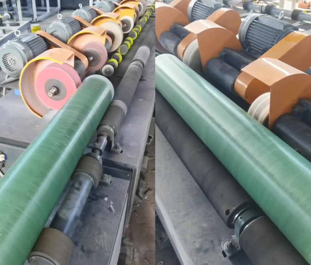 GRP pipe polishing machine