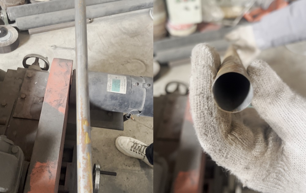 Thin wall pipe polishing machine