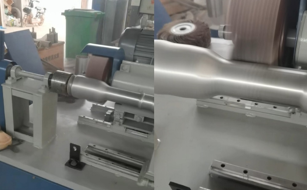 Irregular pipe polishing machine