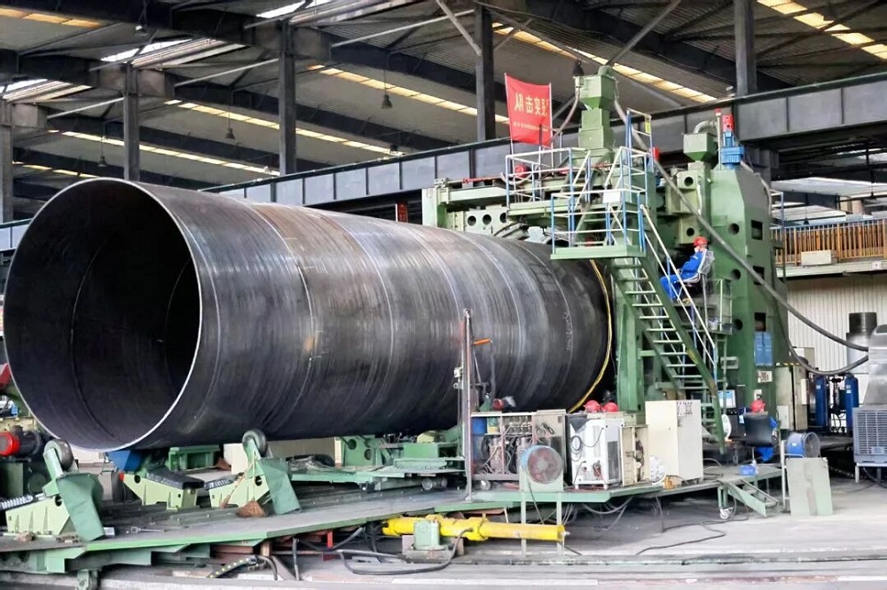 3 meters big diameter pipe polishing