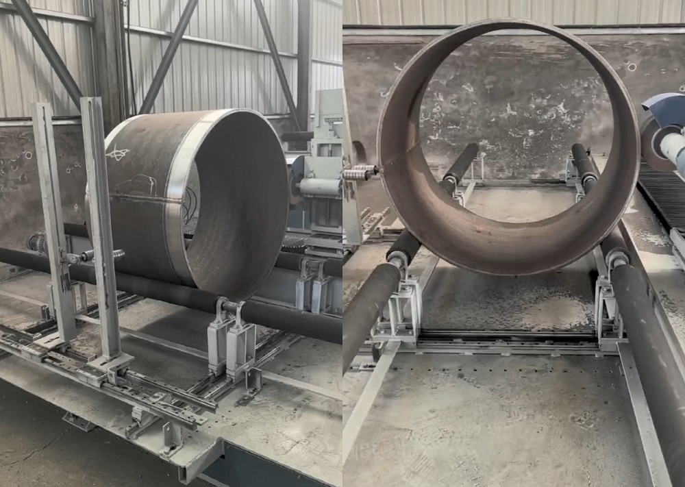 3 meters big diameter pipe polishing