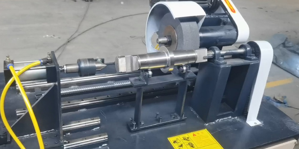 Embossed pipe and rod polishing machine