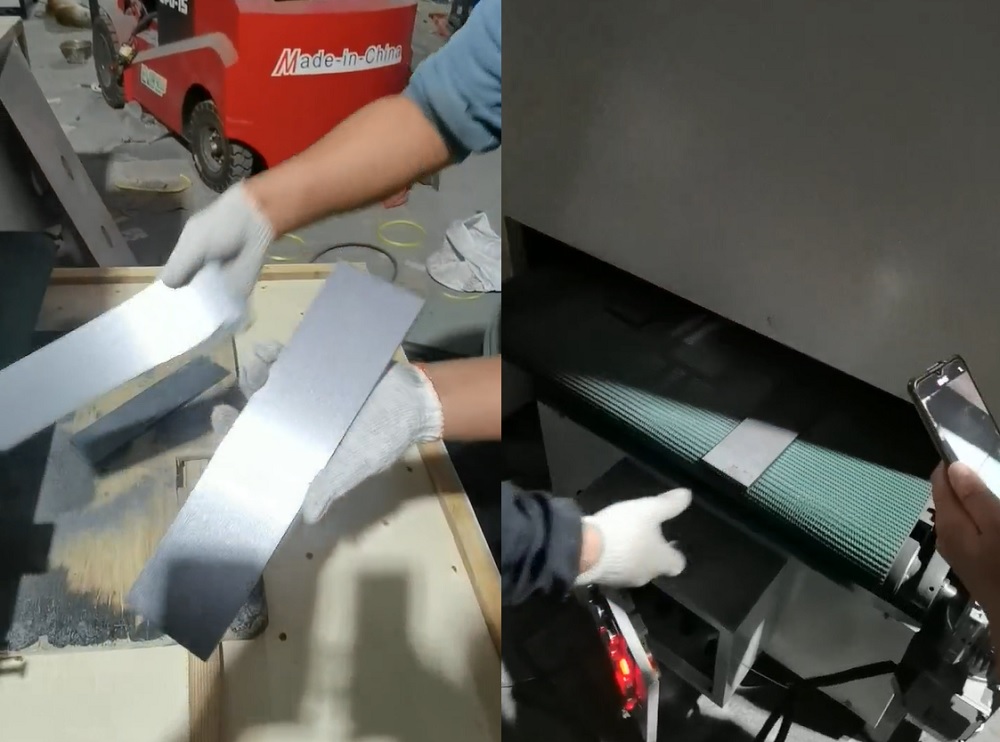 Steel plate polishing machine
