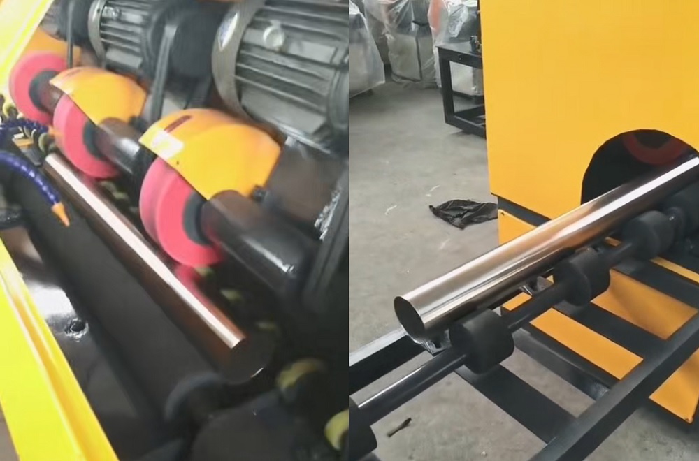 Fine Finish Stainless Steel Pipe Polishing Machine